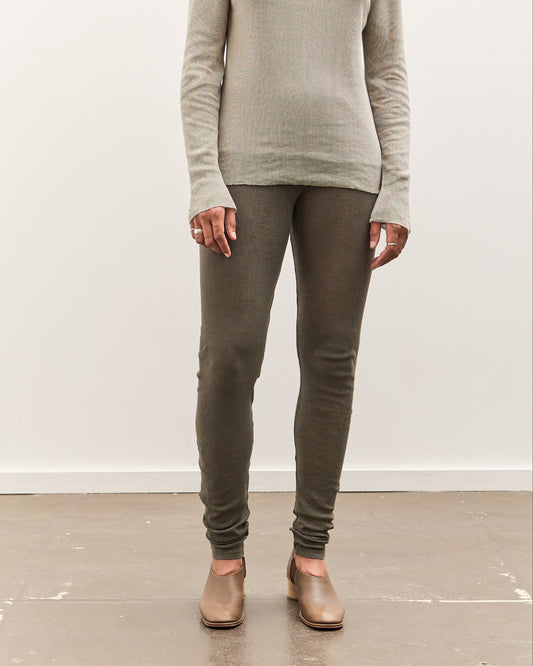 Black Crane Mesh Leggings, Slate