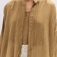 Black Crane Square Shirt, Dk. Olive