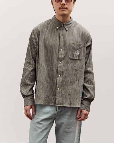 Brain Dead Brooks Brothers California Check Oxford Shirt Unisex, Green