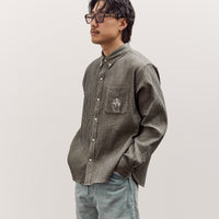 Brain Dead Brooks Brothers California Check Oxford Shirt Unisex, Green