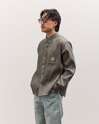 Brain Dead Brooks Brothers California Check Oxford Shirt Unisex, Green