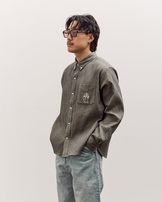 Brain Dead Brooks Brothers California Check Oxford Shirt Unisex, Green