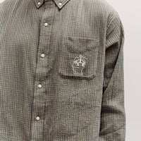 Brain Dead Brooks Brothers California Check Oxford Shirt Unisex, Green