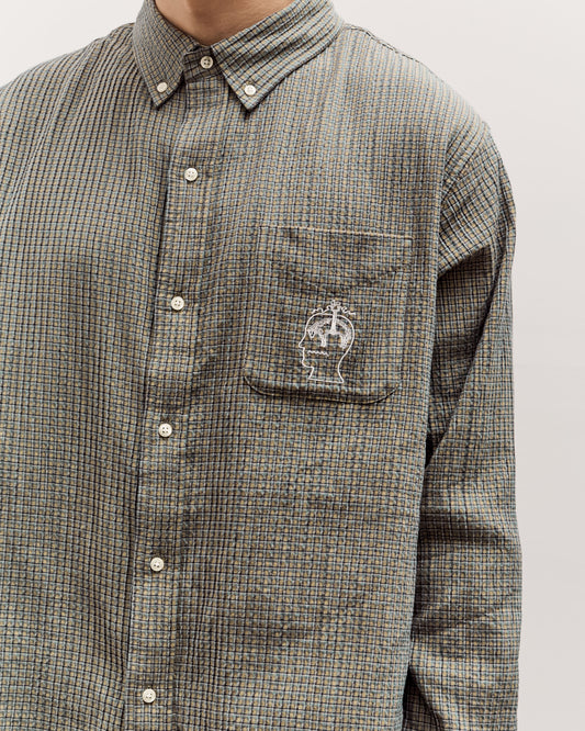 Brain Dead Brooks Brothers California Check Oxford Shirt Unisex, Green