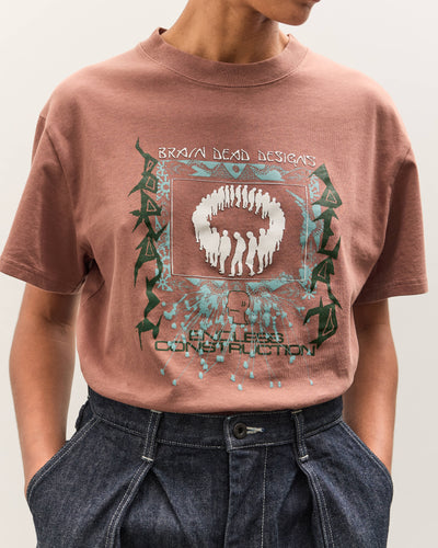 Brain Dead Endless Construction T-Shirt, Nutmeg