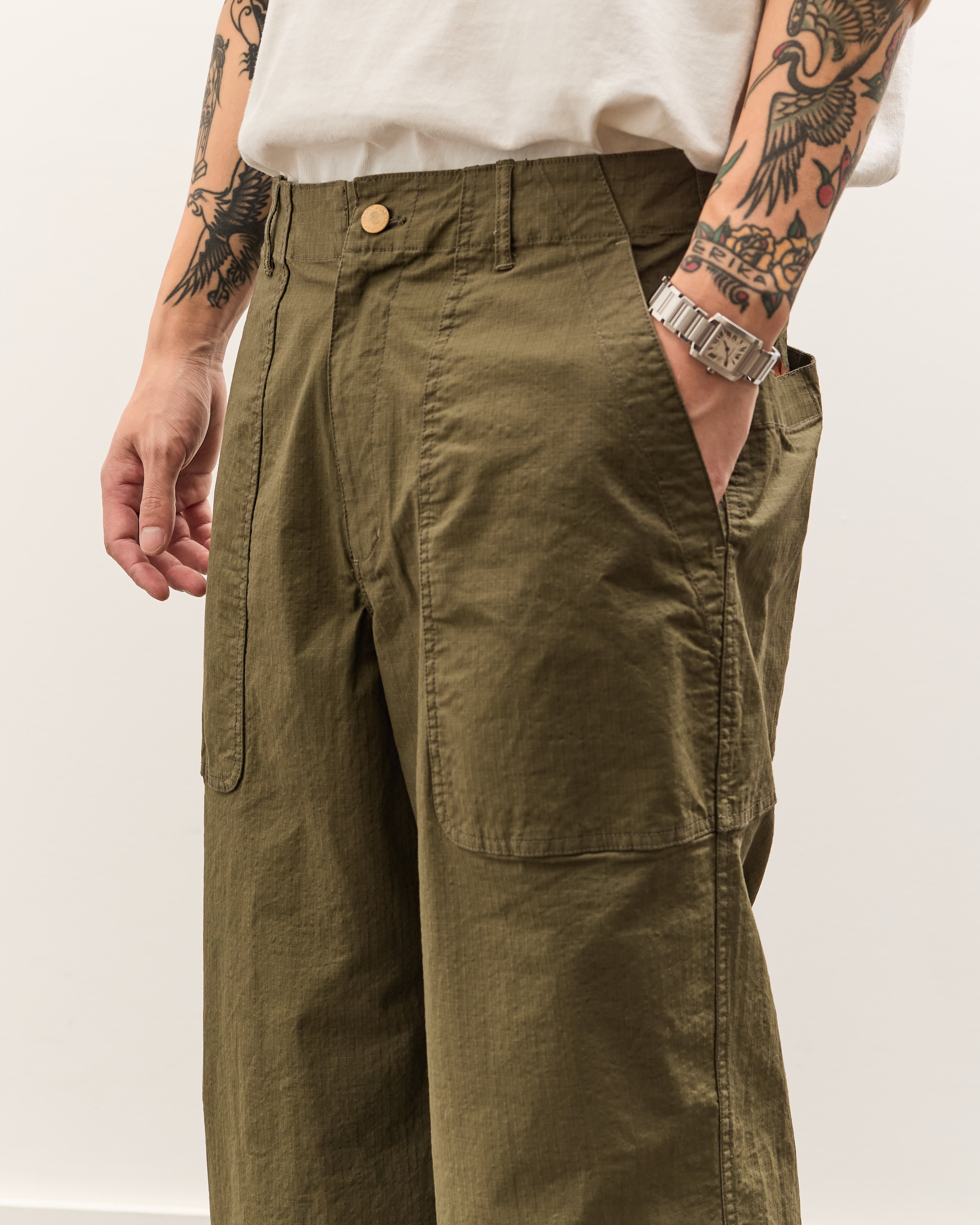 Brain Dead Fatigue Pant Unisex, Olive – Glasswing