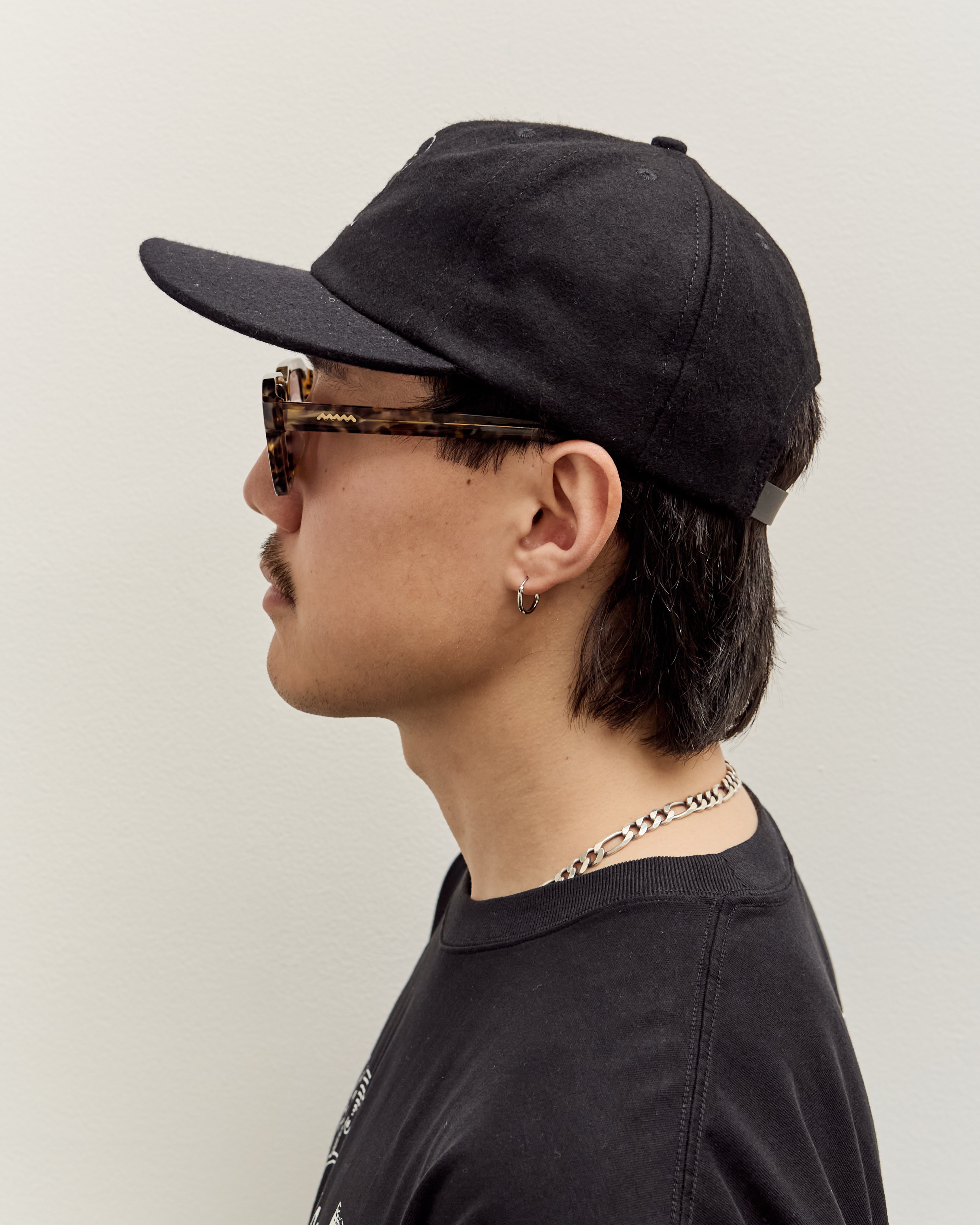 Brain Dead Flannel Classic Logohead 6 Panel Hat, Black – Glasswing