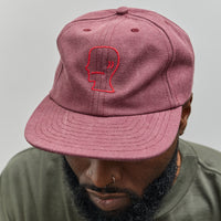 Brain Dead Logohead Hat, Raspberry