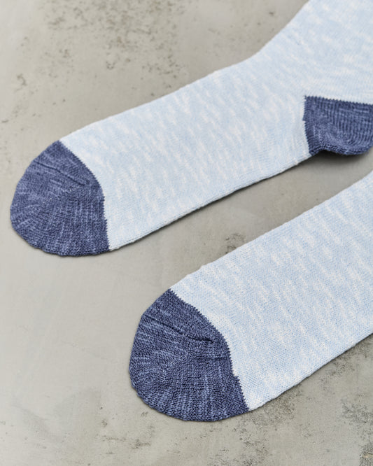 Brain Dead Marled Logohead Socks, Blue