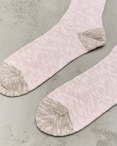 Brain Dead Marled Logohead Socks, Pink