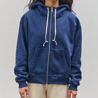 Brain Dead Padded Elbow Zip-Up Hoodie, Indigo