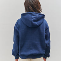 Brain Dead Padded Elbow Zip-Up Hoodie, Indigo