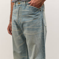 Brain Dead Type 00: 15 oz Denim, Light Washed Indigo