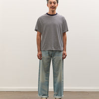 Brain Dead Type 00: 15 oz Denim, Light Washed Indigo