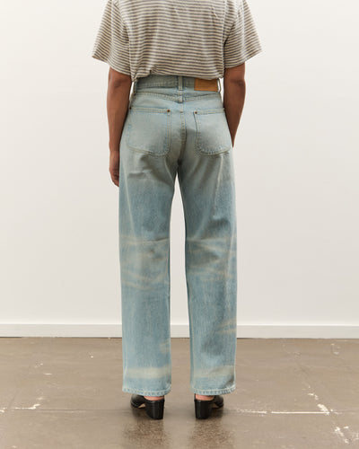 Brain Dead Type 00: 15 oz Denim, Light Washed Indigo