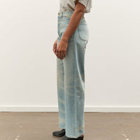 Brain Dead Type 00: 15 oz Denim, Light Washed Indigo