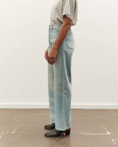 Brain Dead Type 00: 15 oz Denim, Light Washed Indigo