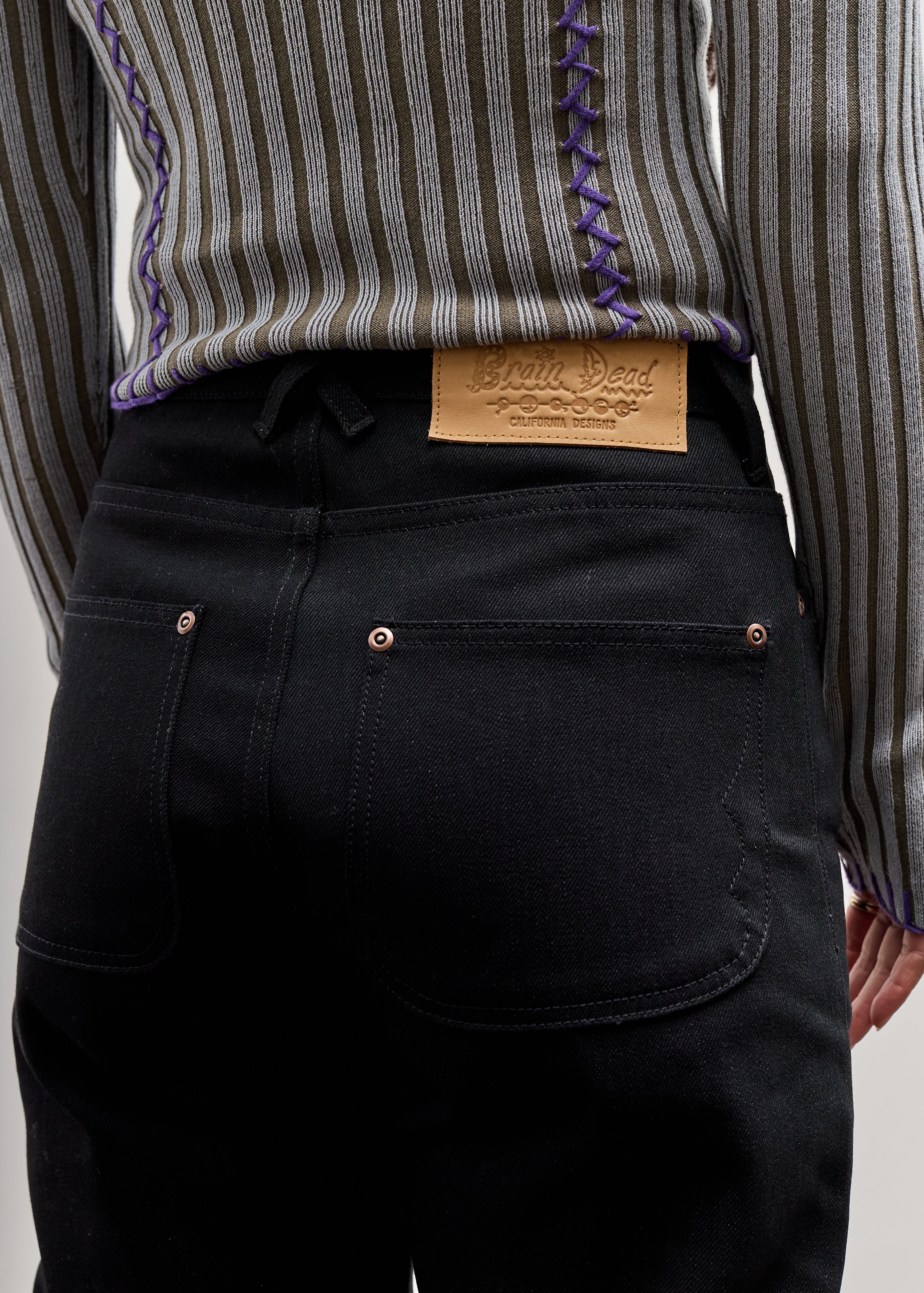 Brain Dead Type 01: 13.2oz Selvedge Denim, Solid Black