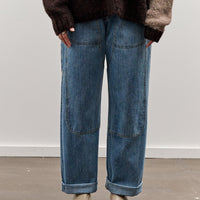 Brain Dead Type 02: 14.1oz Selvedge Denim, Washed Indigo
