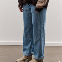 Brain Dead Type 02: 14.1oz Selvedge Denim, Washed Indigo