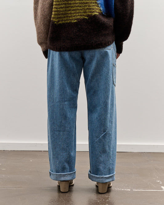 Brain Dead Type 02: 14.1oz Selvedge Denim, Washed Indigo