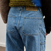 Brain Dead Type 02: 14.1oz Selvedge Denim, Washed Indigo
