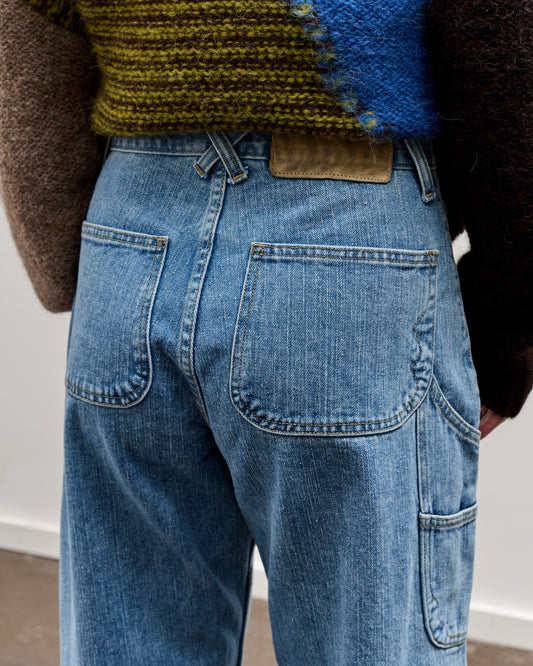Brain Dead Type 02: 14.1oz Selvedge Denim, Washed Indigo