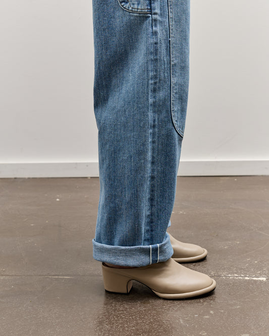Brain Dead Type 02: 14.1oz Selvedge Denim, Washed Indigo