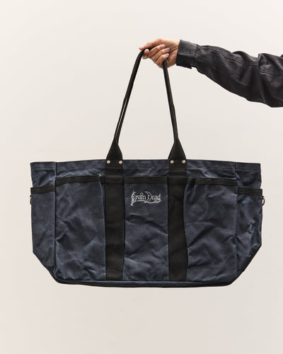 Brain Dead Waxed Canvas Tennis Tote, Navy