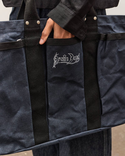 Brain Dead Waxed Canvas Tennis Tote, Navy