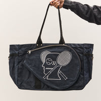 Brain Dead Waxed Canvas Tennis Tote, Navy