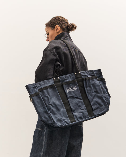 Brain Dead Waxed Canvas Tennis Tote, Navy