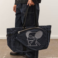 Brain Dead Waxed Canvas Tennis Tote, Navy