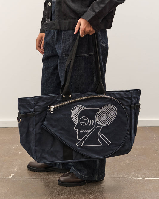 Brain Dead Waxed Canvas Tennis Tote, Navy