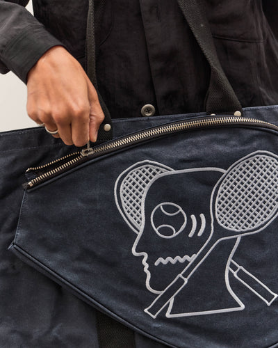 Brain Dead Waxed Canvas Tennis Tote, Navy