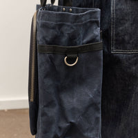 Brain Dead Waxed Canvas Tennis Tote, Navy