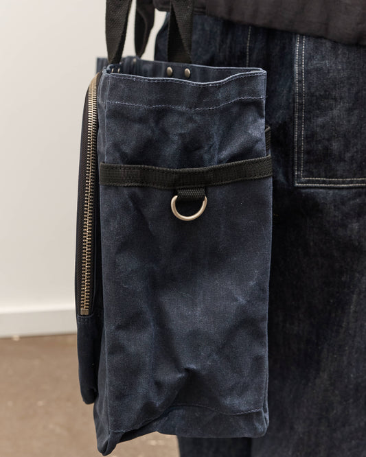 Brain Dead Waxed Canvas Tennis Tote, Navy