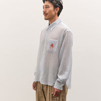 Brain Dead x Brooks Brothers Half Placket Oxford Button Up Shirt, Ice