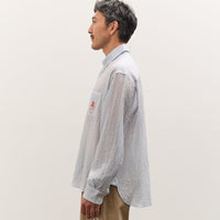 Brain Dead x Brooks Brothers Half Placket Oxford Button Up Shirt, Ice