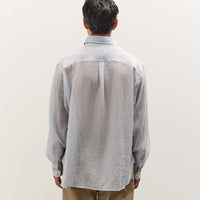 Brain Dead x Brooks Brothers Half Placket Oxford Button Up Shirt, Ice