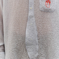 Brain Dead x Brooks Brothers Half Placket Oxford Button Up Shirt, Ice