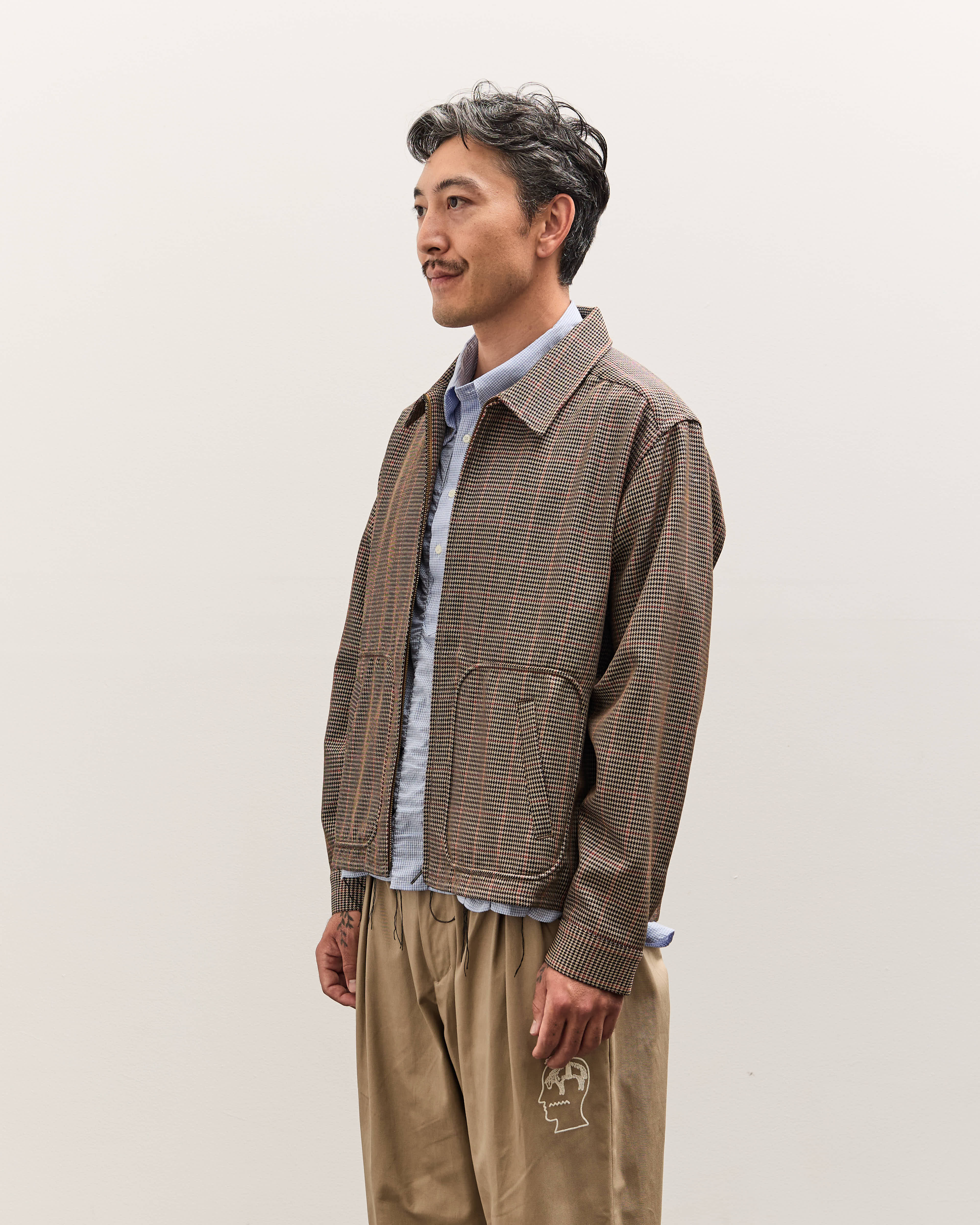 Brain Dead x Brooks Brothers Houndstooth Harrington Jacket, Tan