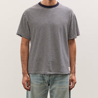 Brain Dead X Brooks Brothers Loose Knit Striped T-Shirt, Navy