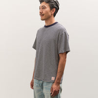 Brain Dead X Brooks Brothers Loose Knit Striped T-Shirt, Navy