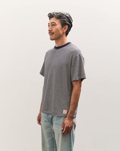 Brain Dead X Brooks Brothers Loose Knit Striped T-Shirt, Navy