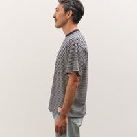Brain Dead X Brooks Brothers Loose Knit Striped T-Shirt, Navy