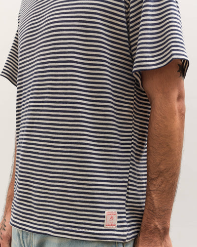Brain Dead X Brooks Brothers Loose Knit Striped T-Shirt, Navy
