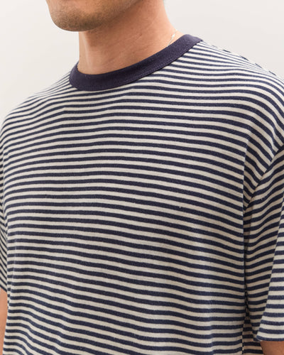 Brain Dead X Brooks Brothers Loose Knit Striped T-Shirt, Navy