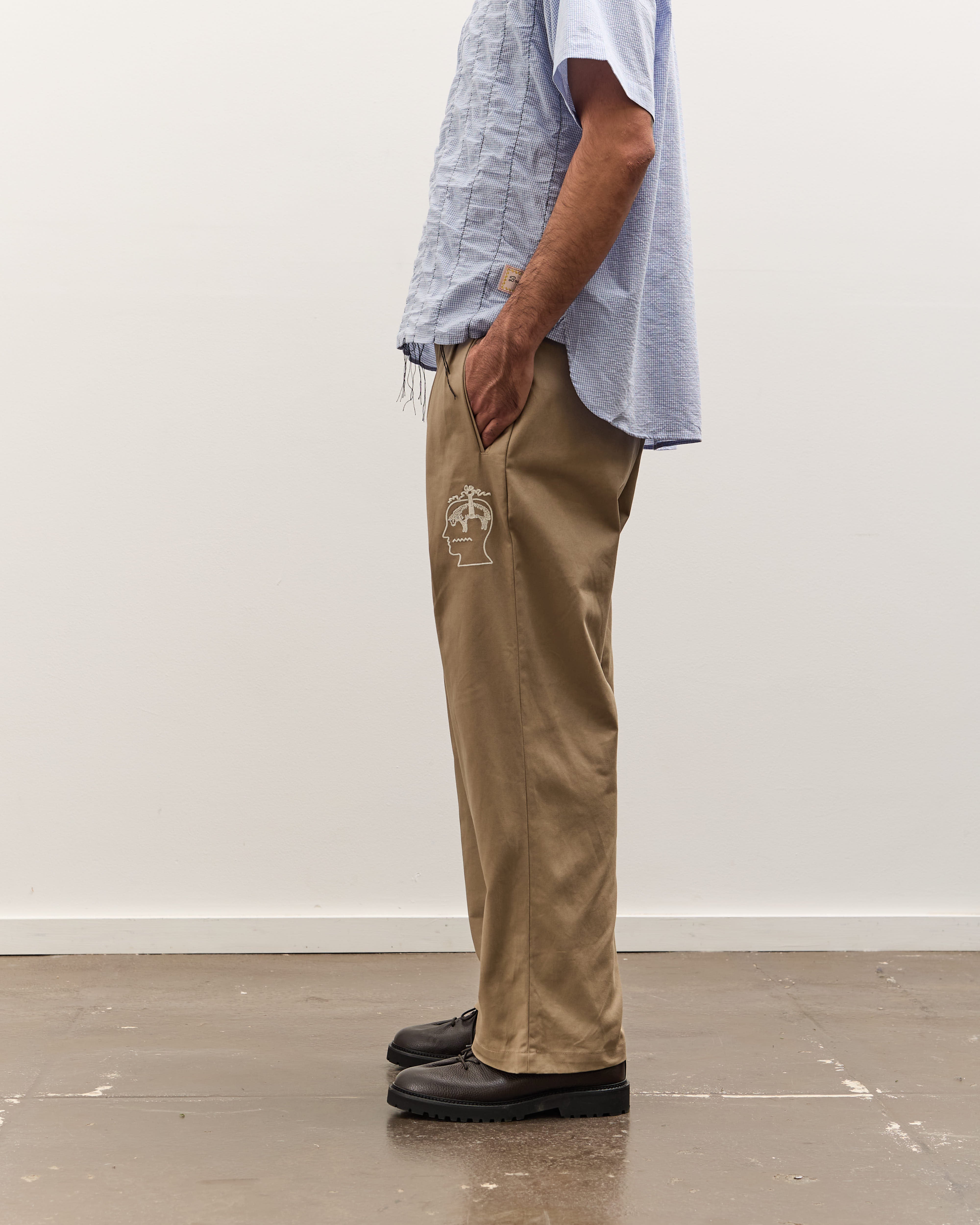 Brain Dead x Brooks Brothers Pleated Chino Trouser, Desert – Glasswing