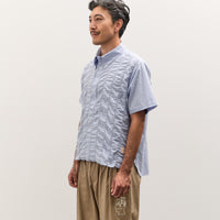 Brain Dead x Brooks Brothers Puckered Short Sleeve Pullover Shirt, Light Blue
